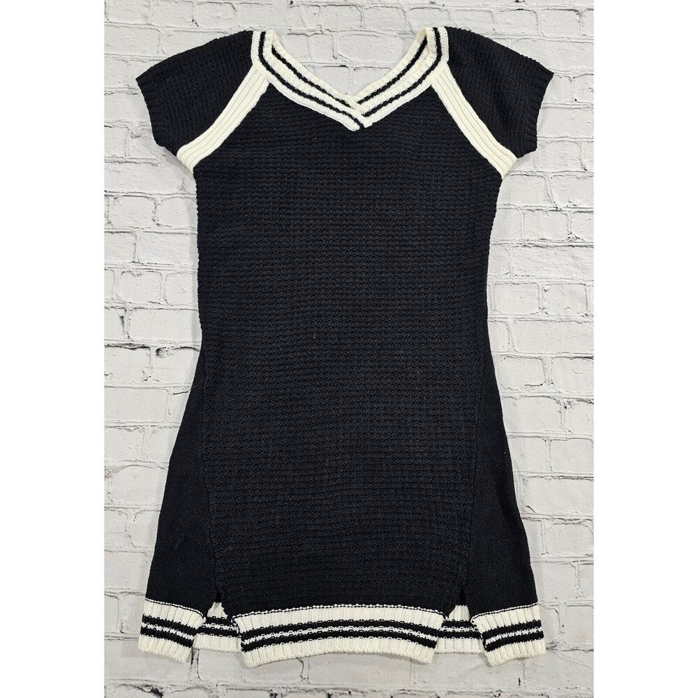 Made For Me To Look Amazing Short Sleeve Sweater Dress Black WOMENS SIZE LARGE